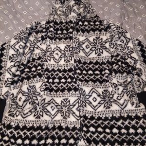 American Rag Black White Hooded Jacket Size XL